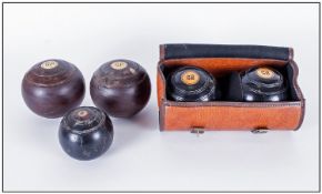 Set Of Indoor Bowls, 2 in carrying case.