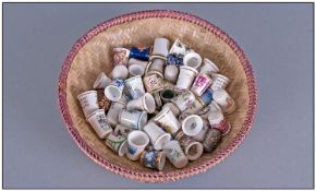 Collection Of Assorted Porcelain Thimbles.