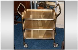 1960`s Ranela Metal Three Tier Tea Trolley.