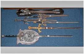 Display Purpose Only, Collection Of Fantasy Display Swords Look To be Molotoch Slayer Sword, others