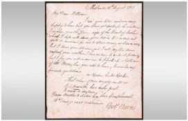 Victorian Copy of a `Robert Burns` Letter, a letter, dated 14th August, 1789, purporting to be from