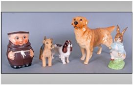 Small Collection Of Pottery, Comprising Beswick ``Peter Rabbit``, Three Beswick Dogs And A Hummel
