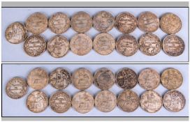 French Late 19th/Early 20th Century Silver Trade Tokens. All marked ``Piastre De Commerce`` with