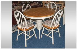 Contemporary Dining Room Set comprising extending dining room circular table and chairs and a