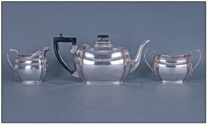 Edwardian Silver 3 Piece Tea Service. Hallmark Birmingham 1914. Excellent condition. 35ozs.