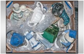 Small Collection Of Ceramics. Comprising various modern figures, Lapo, Lladro style figure, etc.