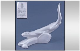 Royal Doulton Images And Nature Figure ``Clear Water`` Otter. Model number 3058. Issued 1983-1986.