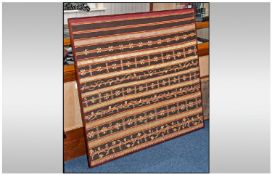 withdrawn/ Thai Tribal Striking Embroidered Cloth with striped decoration onlaid with gold wire