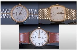 Three Modern Gents Wristwatches, Comprising A Limit With Box, Rotary With Box And Tissot, All