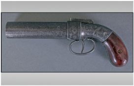 American Allen & Thurber Worcester Pepperbox Percussion Six Shot Pistol. Circa 1840. 0.3 caliber