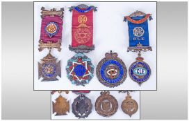 Four Silver & Enamel Masonic Medals 1. Order Of Buffaloes, 1. GLE Medal, 1. Philanthropy medal, 1.