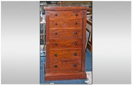 Gillows of Lancaster Victorian Mahogany Wellington Chest/ Secretaire, with a fall down front, with