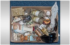 Box of Assorted Miniatures and Trinkets including Noritake, Oriental etc