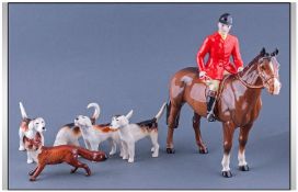 Beswick Horse And Rider Huntsman. Model number 1501. Designer Arthur Gredington. Height 8.25