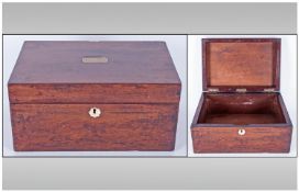 Victorian Mahogany Desk Box, 12x8x5.75``