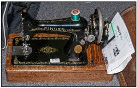 Singer Table Top Sewing Machine. From the Singer Manufacturing Limited.