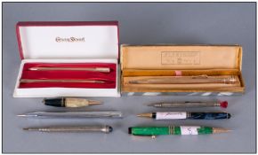 Collection Of Propelling Pencils. Comprising Conway Stewart boxed set, Eversharpe gold filled in