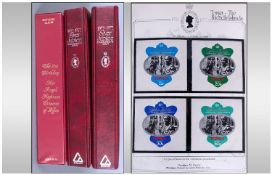 Three Stamp Albums. Souvenir stamp albums 1952-1977 Silver Jubilee. Mint commonwealth stamps.