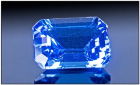 A Top Grade Unmounted Single Stone Emerald Cut Tanzanite, 1ct in weight. Excellent colour &