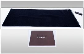 Modern Cashmere Scarf In Fitted Box, Marked Chanel. As found.