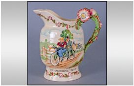 Crown Devon Fieldings Daisy Bell Musical Jug. Circa 1930`s. Stands 8`` in height. Mint condition,