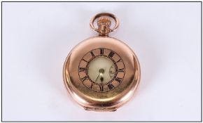 A Good Quality Gold Plated Demi Hunter Pocket Watch. Circa 1920`s. Guaranteed to be made of 2