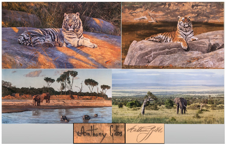 Anthony Gibbs. A Set of Four New Unframed Signed Limited Edition Signed Prints printed by Solomon