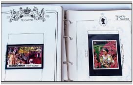 2 Stamp Albums. 1953-1978 Coronation Anniversary Commemorative Album. Collection of mint coronation