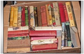Quantity Of Hardback Fiction Books Including Tarzan Edgar Rice Burroughs, Edgar Wallace, Ethel M