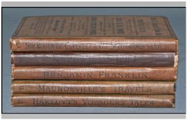 5 Small Books From the Cassell`s National Library Dated 1883 - 1886. Includes; Voyages Tales by