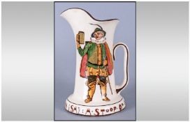 Royal Doulton Rare Seriesware Jug `Shakespearean Knights` `Sir Toby Belch` D1978. Designer Charlies