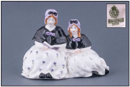 Royal Worcester Early Figure Two Ladies. RW 2616. Date 1916. Designer J Wadsworth. Modelled