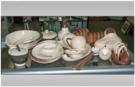 Collection Of Carlton Ware Hand Painted Australian Design Pottery. Including Toast Rack, Serving