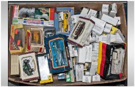 Box Containing A Large Quantity Of Mixed Diecast Models, Lots Boxed Others Played With Condition