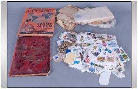 Small Collection of Stamps comprising two envelopes of loose stamps, Olympic Stamp Album and The