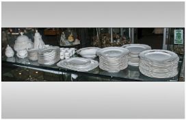Bavarian Schumann Arsberg Germany Teaset. Comprising 84 Pieces.  Dinner Plates, Side Plates, Soup/