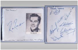 Totenham Hotspur Football Autographs On Page. Early 1950`s. Including Alf Ramsey, Ron Burgess, etc.