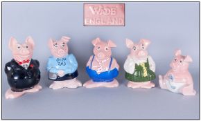 Wade Complete Set Of Five Natwest Piggy Banks. All figures are in excellent condition.
