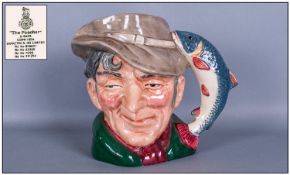 Royal Doulton Character Jug ``The Poacher`` D 6429. Fisherman`s head with fish handle. Height 7