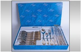 Axendale Italian Made Six Set Stainless Steel Cutlery Set. Together with Guarantee. As new.