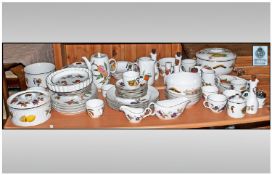 Royal Worcester Evesham Large Part Dinner Service ( 64 ) Pieces In Total.  Oven to Table Ware.