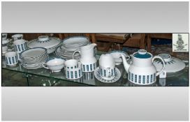 Royal Doulton Part Coffee Set `Moonstone` TC1023 marked to base comprising coffee pot, tureens,