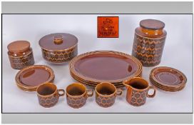 Hornsea Pottery Part Dinner Service the pattern is heirloom, comprising tureen, lidded jars, dinner