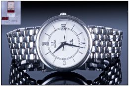 Omega Deville Automatic Date Just Stainless Steel Gents Wrist Watch, watch number 56099354.