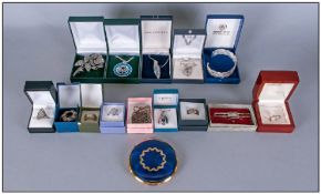 Collection Of Mostly Silver And White Metal Jewellery. Comprising rings, brooches, necklaces, etc.