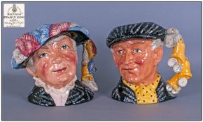 Royal Doulton Character Jugs, 2 In Total. 1, Pearly Queen D 6759, designer Stanley J Taylor, issued