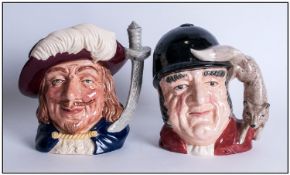 Royal Doulton Character Jugs 1. Gone Away D6531 (red jacket, black cap). Designed Garry Sharp