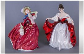 Royal Doulton Figures, 2 in total, 1. `Sara` HN 2265, modelled by M.Davies. Issued 1980. 7.5`` in