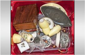 Box Of Miscellaneous Ceramics Including cruet sets etc.