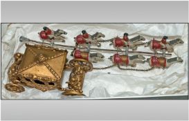 Die Metal Cast Coronation Coach with Horses and Grooms. Probably by Lesney 1937, in excellent